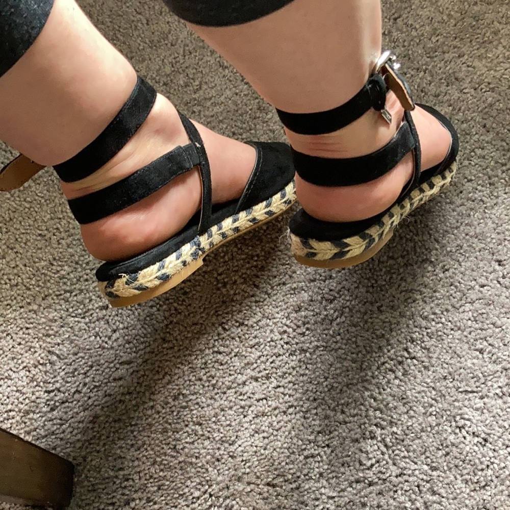 Coach black strappy espadrilles - Picture 5 of 10